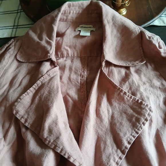 Cathrine Malandrino 100% Linen Wrap Dress Nwot Size M - Picture 3 of 5